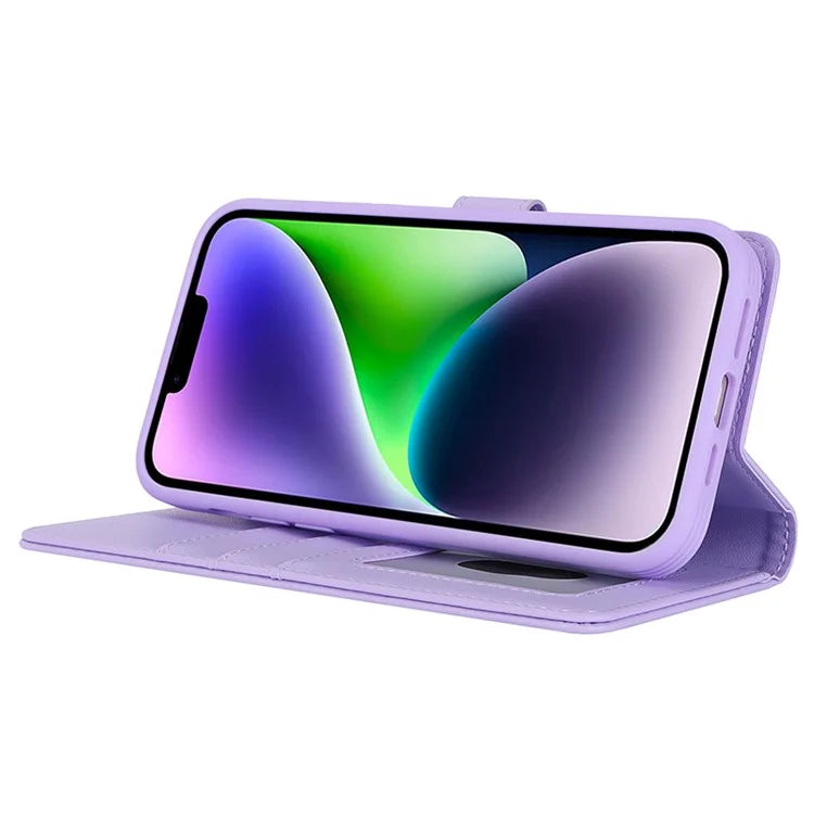 Detachable Phone Case for iPhone 14 Plus Case Compatible with MagSafe PU Leather Flip Cover