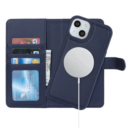 Detachable Phone Case for iPhone 14 Plus Case Compatible with MagSafe PU Leather Flip Cover