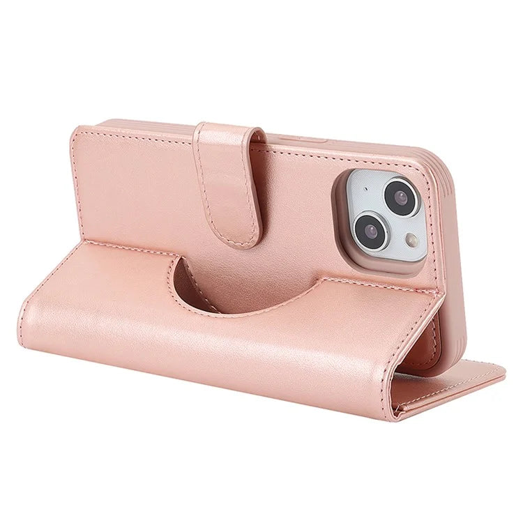 Detachable Phone Case for iPhone 14 Plus Case Compatible with MagSafe PU Leather Flip Cover