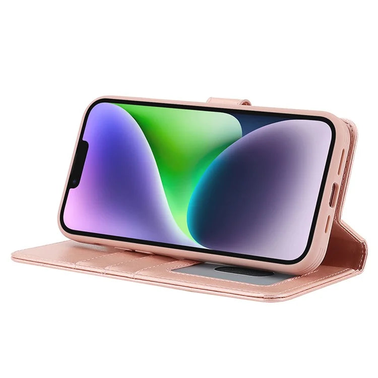 Detachable Phone Case for iPhone 14 Plus Case Compatible with MagSafe PU Leather Flip Cover