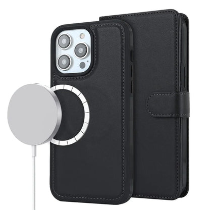 For iPhone 14 Pro Max Case Compatible with MagSafe Detachable PU Leather Phone Protector