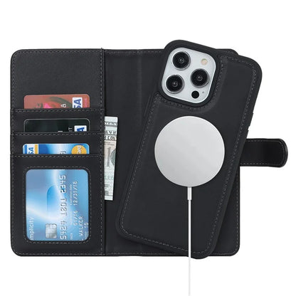 For iPhone 14 Pro Max Case Compatible with MagSafe Detachable PU Leather Phone Protector