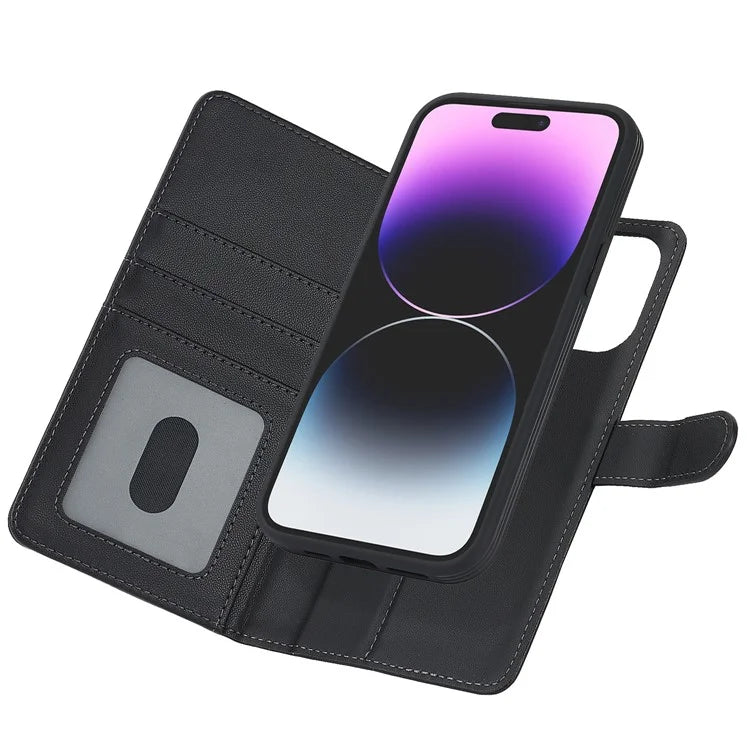 For iPhone 14 Pro Max Case Compatible with MagSafe Detachable PU Leather Phone Protector