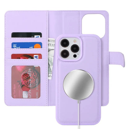 For iPhone 14 Pro Max Case Compatible with MagSafe Detachable PU Leather Phone Protector