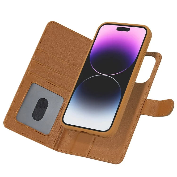 For iPhone 14 Pro Max Case Compatible with MagSafe Detachable PU Leather Phone Protector