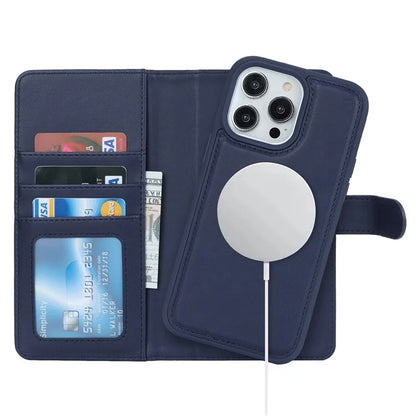 For iPhone 14 Pro Max Case Compatible with MagSafe Detachable PU Leather Phone Protector