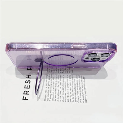 For iPhone 15 Pro Max Case Compatible with MagSafe Glitter TPU+Acrylic Phone Cover