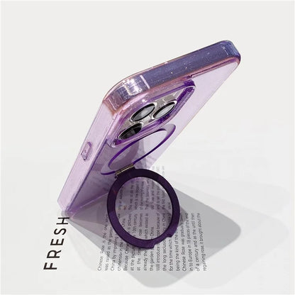 For iPhone 15 Pro Max Case Compatible with MagSafe Glitter TPU+Acrylic Phone Cover