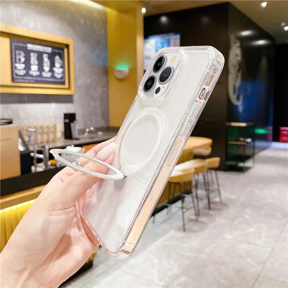 For iPhone 15 Pro Max Case Compatible with MagSafe Glitter TPU+Acrylic Phone Cover