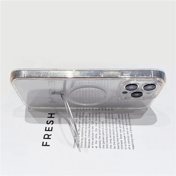 For iPhone 15 Pro Max Case Compatible with MagSafe Glitter TPU+Acrylic Phone Cover