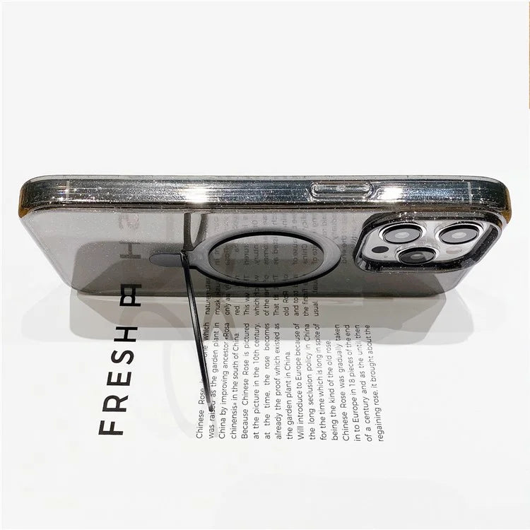 For iPhone 15 Pro Max Case Compatible with MagSafe Glitter TPU+Acrylic Phone Cover