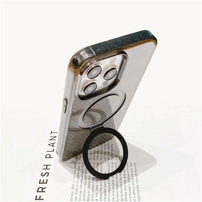 For iPhone 15 Pro Max Case Compatible with MagSafe Glitter TPU+Acrylic Phone Cover