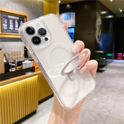 For iPhone 15 Pro Max Case Compatible with MagSafe Glitter TPU+Acrylic Phone Cover