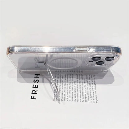 For iPhone 15 Pro Max Case Compatible with MagSafe Glitter TPU+Acrylic Phone Cover