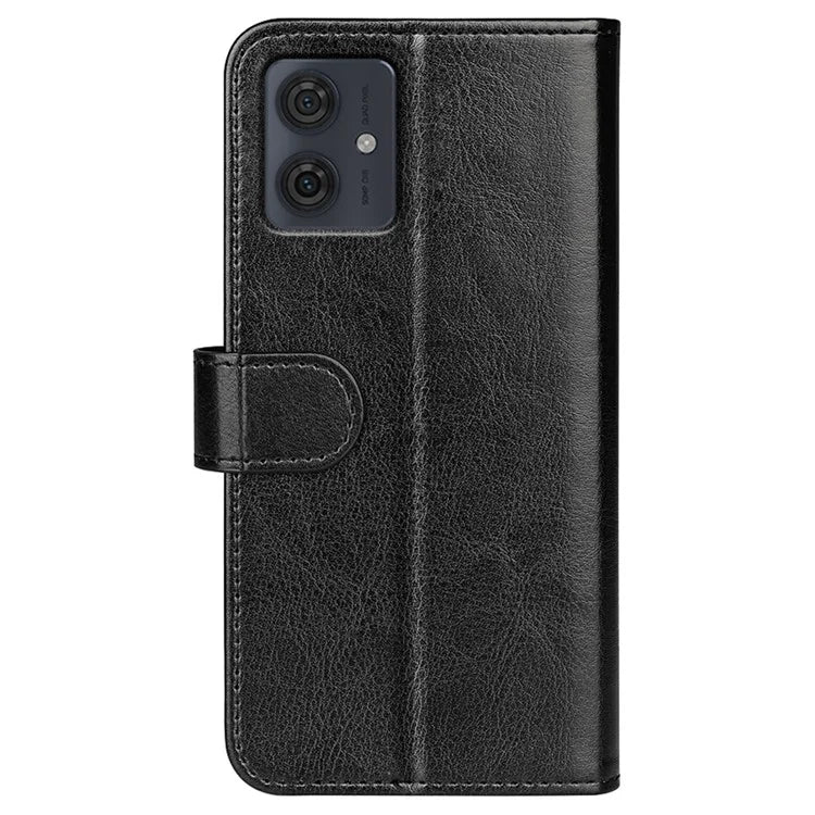 For Motorola Moto G54 5G Case PU Leather Cover Crazy Horse Texture Viewing Phone Stand Wallet