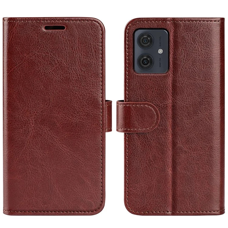For Motorola Moto G54 5G Case PU Leather Cover Crazy Horse Texture Viewing Phone Stand Wallet