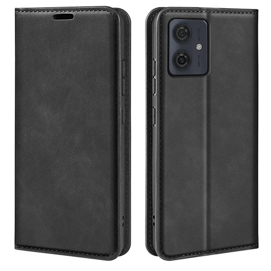 For Motorola Moto G54 5G Phone Case Wallet Stand PU Leather Skin-touch Mobile Phone Cover