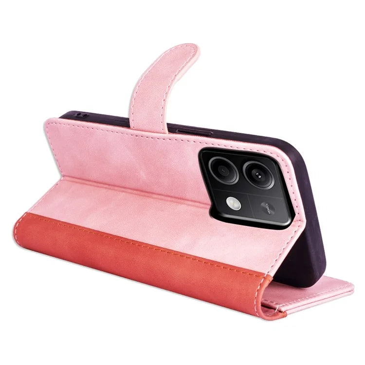 For Xiaomi Redmi Note 13 5G (China) Phone Case PU Leather+TPU Wallet Stand Shock-absorbing Cover