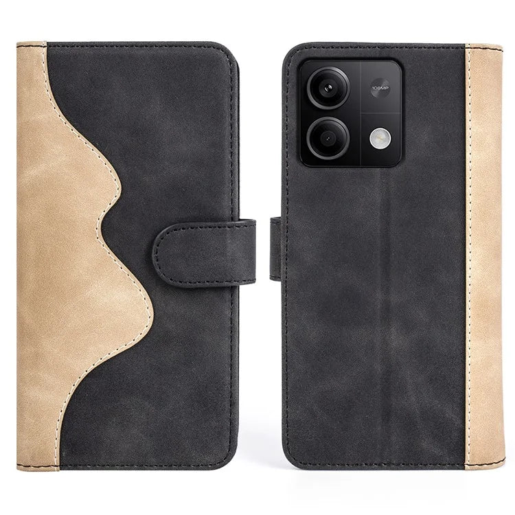 For Xiaomi Redmi Note 13 5G (China) Phone Case PU Leather+TPU Wallet Stand Shock-absorbing Cover