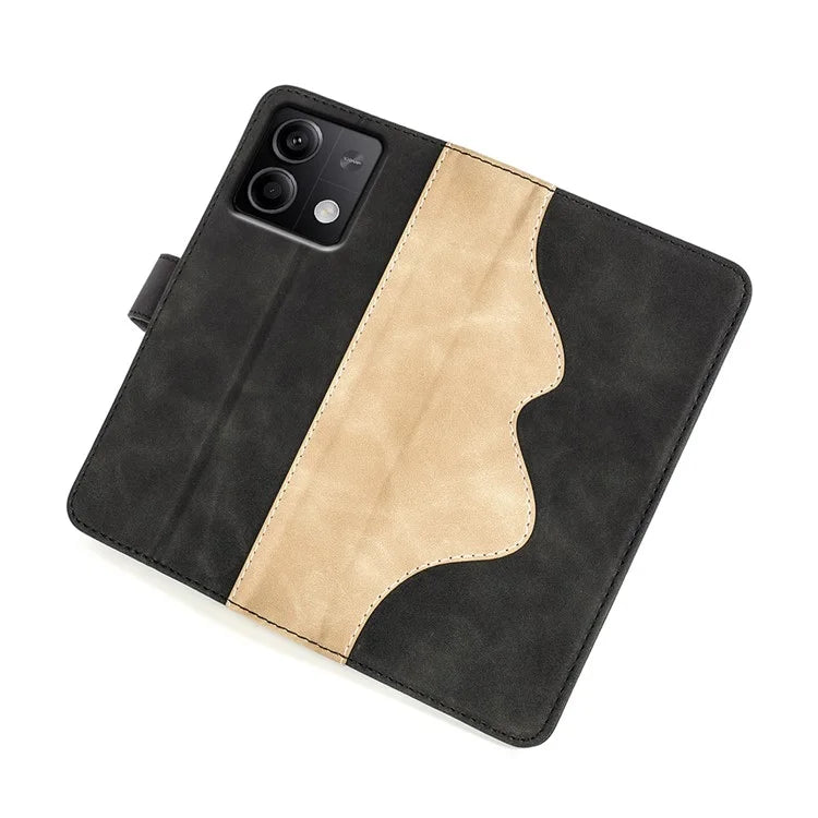 For Xiaomi Redmi Note 13 5G (China) Phone Case PU Leather+TPU Wallet Stand Shock-absorbing Cover