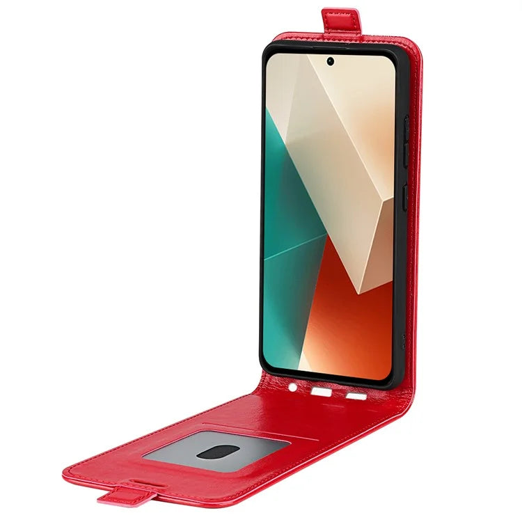 For Xiaomi Redmi Note 13 5G (China) Case Anti-Dust Phone Shell PU Leather Cover with Card Slot