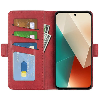 For Xiaomi Redmi Note 13 5G (China) Case Stand Flip Calf Texture Phone Cover PU Leather Wallet Phone Shell