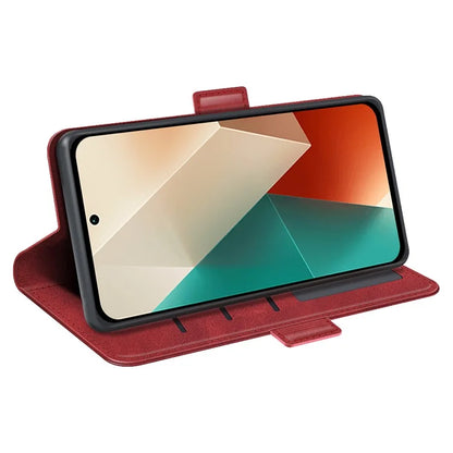 For Xiaomi Redmi Note 13 5G (China) Case Stand Flip Calf Texture Phone Cover PU Leather Wallet Phone Shell