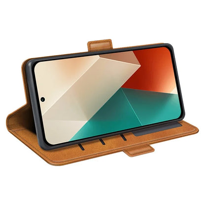 For Xiaomi Redmi Note 13 5G (China) Case Stand Flip Calf Texture Phone Cover PU Leather Wallet Phone Shell