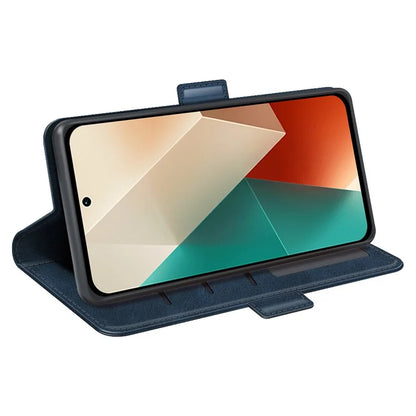 For Xiaomi Redmi Note 13 5G (China) Case Stand Flip Calf Texture Phone Cover PU Leather Wallet Phone Shell
