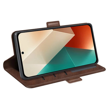 For Xiaomi Redmi Note 13 5G (China) Case Stand Flip Calf Texture Phone Cover PU Leather Wallet Phone Shell