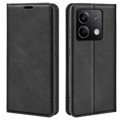 For Xiaomi Redmi Note 13 5G (China) Cell Phone Case PU Leather Wallet Stand Phone Shell with Skin-touch Feeling