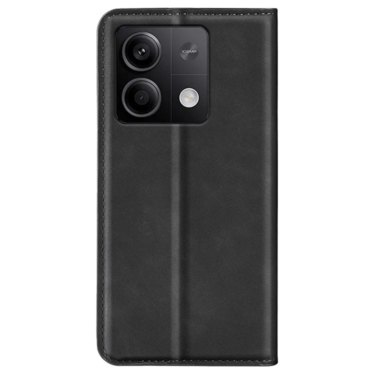 For Xiaomi Redmi Note 13 5G (China) Cell Phone Case PU Leather Wallet Stand Phone Shell with Skin-touch Feeling