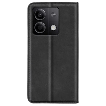 For Xiaomi Redmi Note 13 5G (China) Cell Phone Case PU Leather Wallet Stand Phone Shell with Skin-touch Feeling