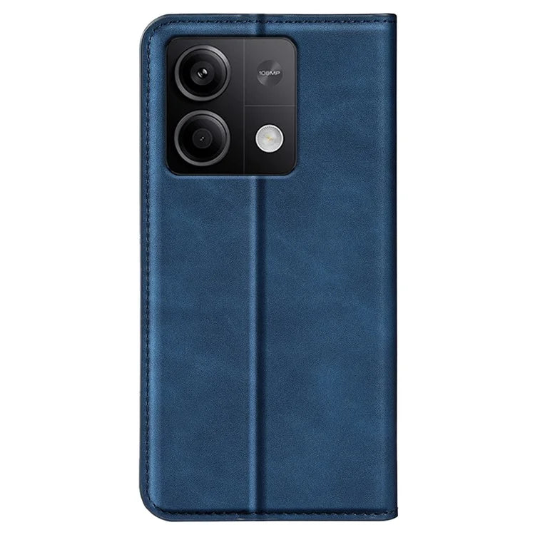 For Xiaomi Redmi Note 13 5G (China) Cell Phone Case PU Leather Wallet Stand Phone Shell with Skin-touch Feeling