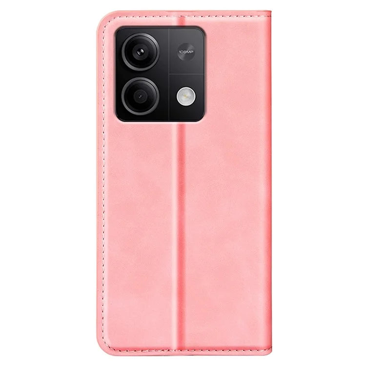 For Xiaomi Redmi Note 13 5G (China) Cell Phone Case PU Leather Wallet Stand Phone Shell with Skin-touch Feeling