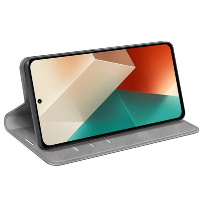 For Xiaomi Redmi Note 13 5G (China) Cell Phone Case PU Leather Wallet Stand Phone Shell with Skin-touch Feeling