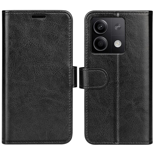 For Xiaomi Redmi Note 13 5G (China) Case Leather Phone Cover Crazy Horse Texture Stand Wallet
