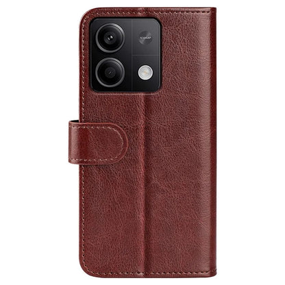 For Xiaomi Redmi Note 13 5G (China) Case Leather Phone Cover Crazy Horse Texture Stand Wallet