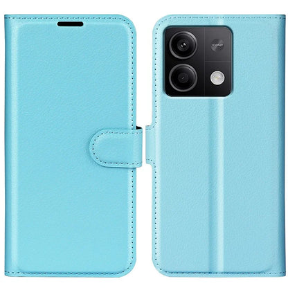 For Xiaomi Redmi Note 13 5G (China) Case Litchi Texture Leather Stand Cover Slim-Fit Wallet Phone Shell