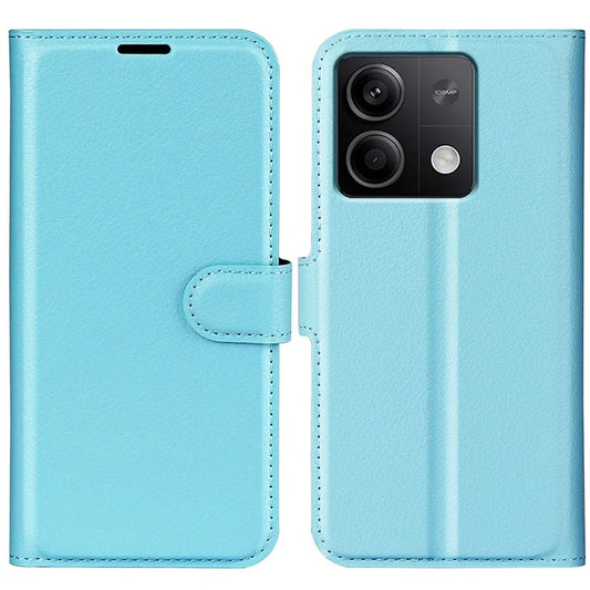 For Xiaomi Redmi Note 13 5G (China) Case Litchi Texture Leather Stand Cover Slim-Fit Wallet Phone Shell