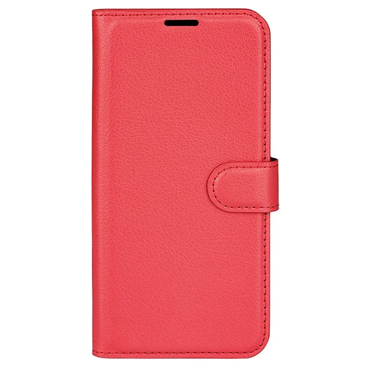 For Xiaomi Redmi Note 13 5G (China) Case Litchi Texture Leather Stand Cover Slim-Fit Wallet Phone Shell
