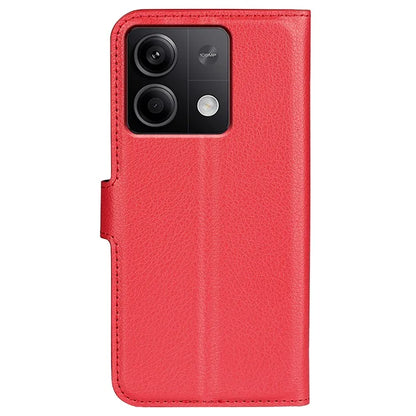 For Xiaomi Redmi Note 13 5G (China) Case Litchi Texture Leather Stand Cover Slim-Fit Wallet Phone Shell