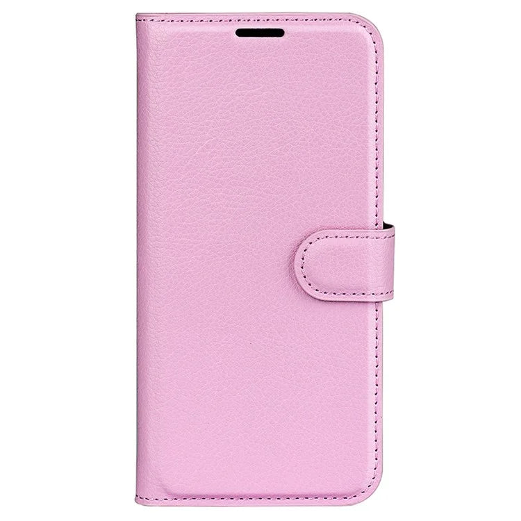 For Xiaomi Redmi Note 13 5G (China) Case Litchi Texture Leather Stand Cover Slim-Fit Wallet Phone Shell