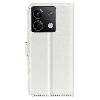 For Xiaomi Redmi Note 13 5G (China) Case Litchi Texture Leather Stand Cover Slim-Fit Wallet Phone Shell