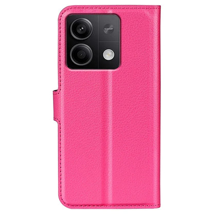 For Xiaomi Redmi Note 13 5G (China) Case Litchi Texture Leather Stand Cover Slim-Fit Wallet Phone Shell