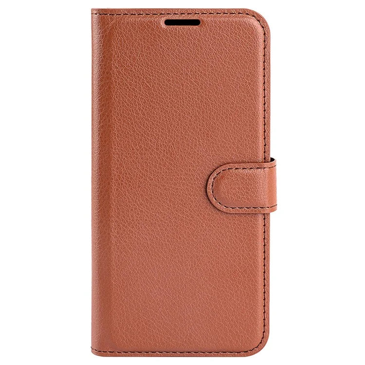 For Xiaomi Redmi Note 13 5G (China) Case Litchi Texture Leather Stand Cover Slim-Fit Wallet Phone Shell