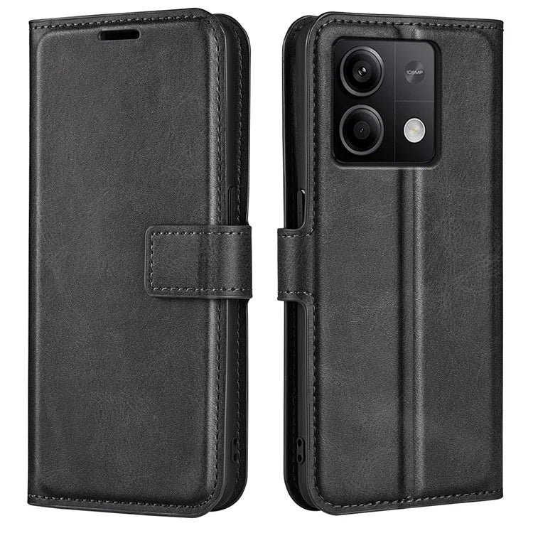 Phone Cover for Xiaomi Redmi Note 13 5G (China) Case Stand PU Leather Calf Texture Phone Shell Wallet