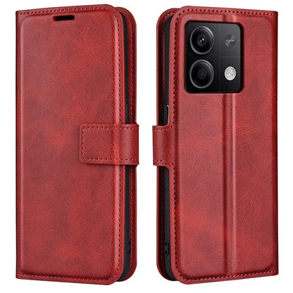 Phone Cover for Xiaomi Redmi Note 13 5G (China) Case Stand PU Leather Calf Texture Phone Shell Wallet