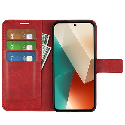 Phone Cover for Xiaomi Redmi Note 13 5G (China) Case Stand PU Leather Calf Texture Phone Shell Wallet