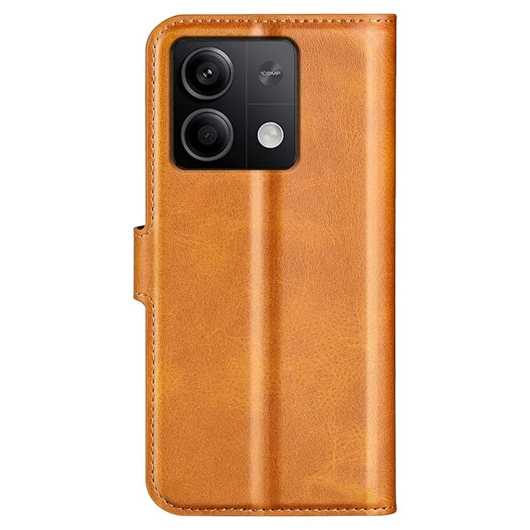 Phone Cover for Xiaomi Redmi Note 13 5G (China) Case Stand PU Leather Calf Texture Phone Shell Wallet